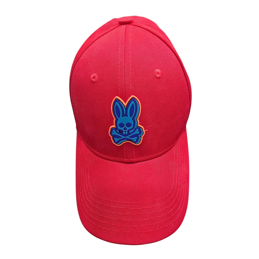 Psycho Bunny Red Baseball Cap Hat Adjustable Streetwear Preppy Golf Dadcore Y2K‎